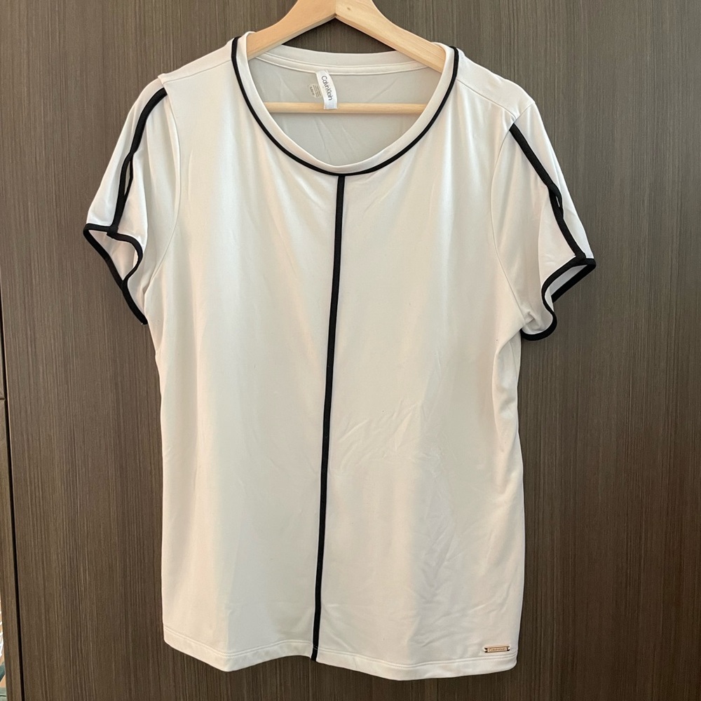 Calvin Klein White Top with Black Accents